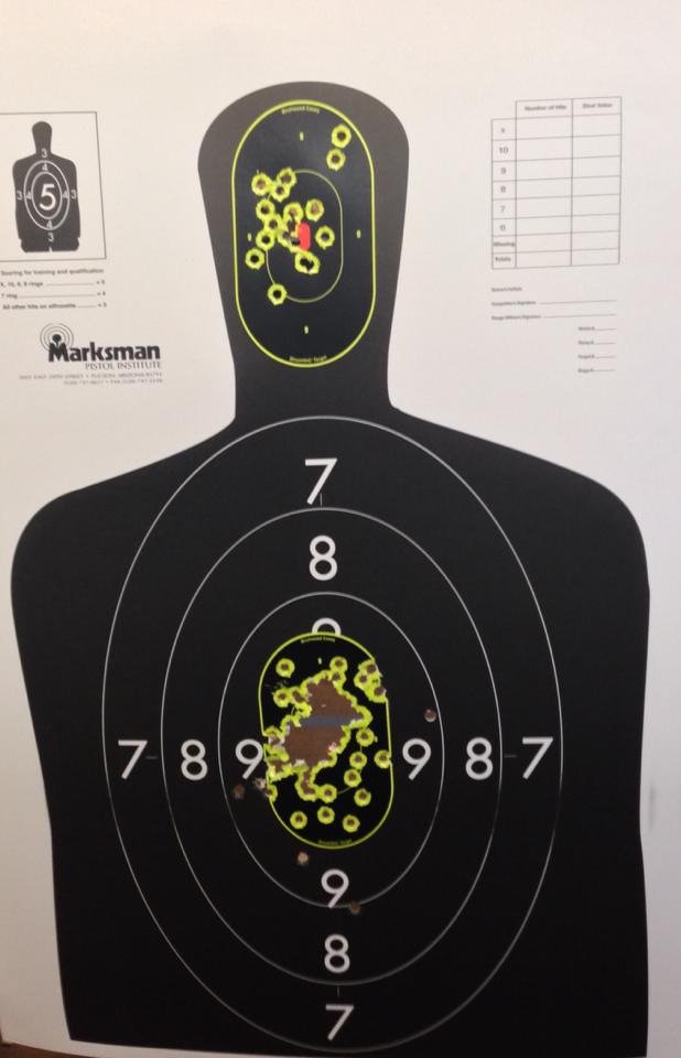 Head and center mass shots