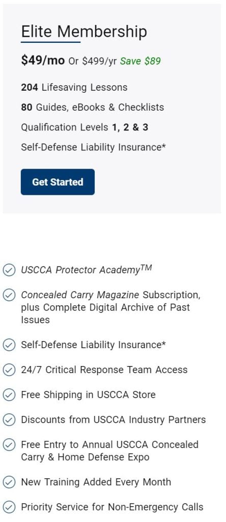 USCCA Elite Membership, 2023