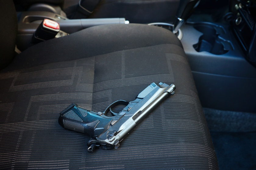 Technically legal, but probably not the safest way to transport your handgun