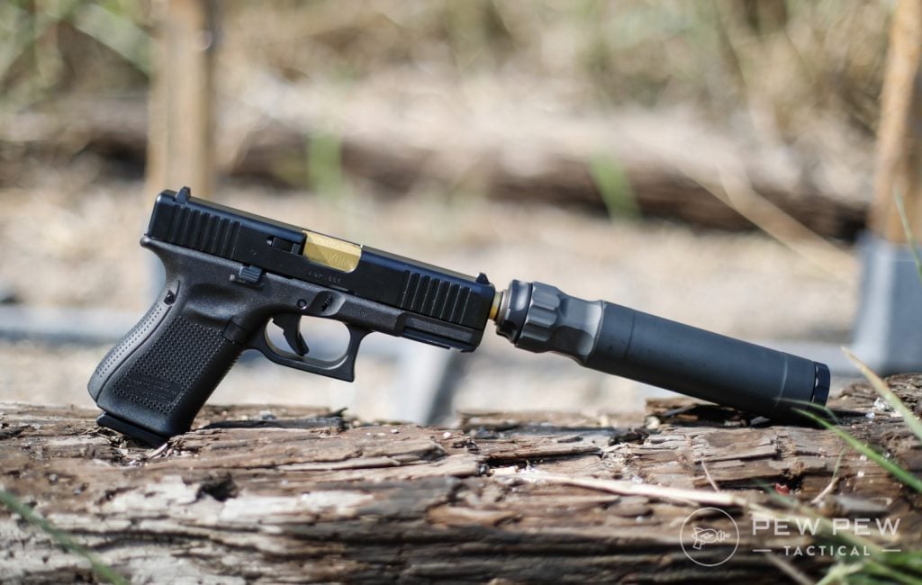 Suppressed Glock 19 with Faxon Barrel and Banish 45