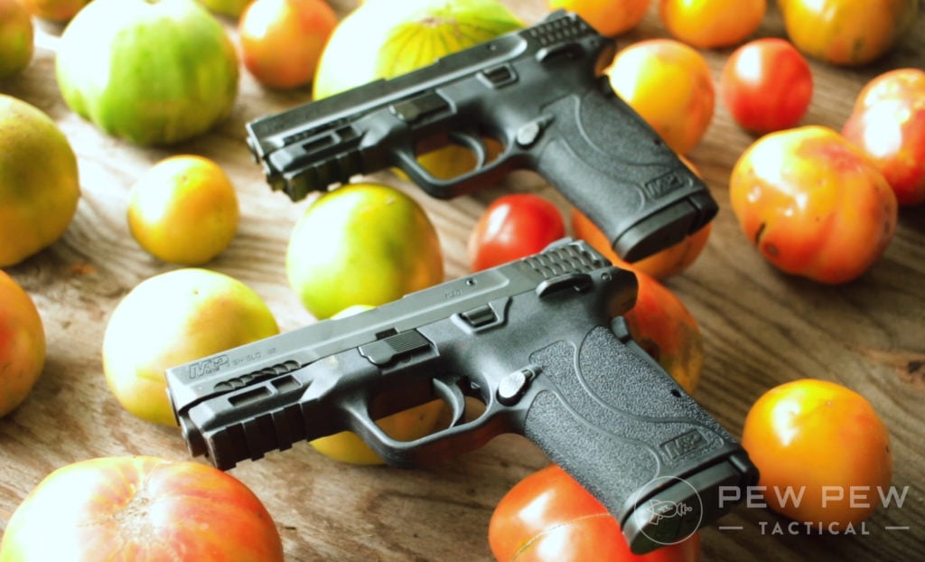 Shield EZ 9mm Vs EZ380 and tomatos