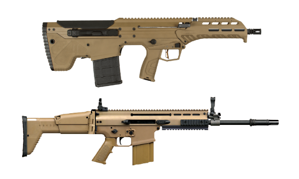 Length comparison between the MDR and conventional rifle (SCAR by FNH)