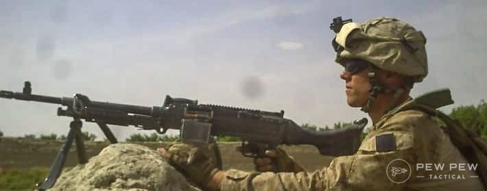 Travis M240B Machine Gun Military