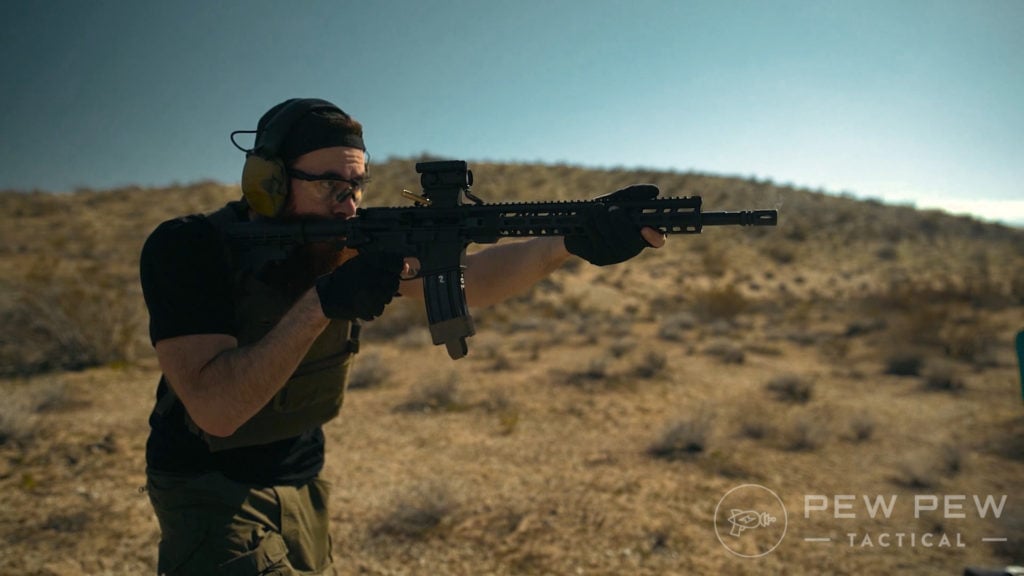 20. RE Factor Tactical Advanced Slickster Desert Shooting AR-15